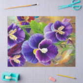 Paarse Pansies - AI ART Tissuepapier (Craft)