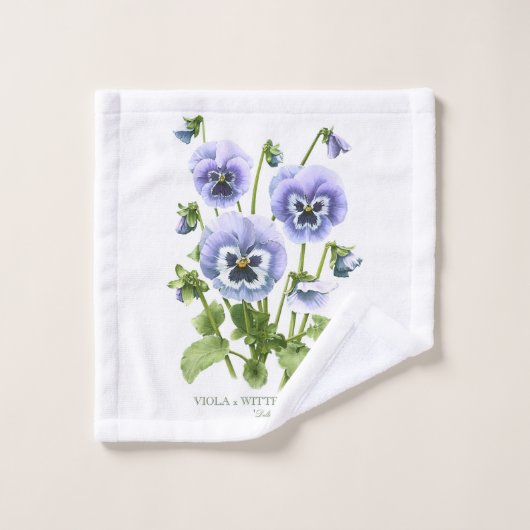 Paarse Pansies Bad Handdoek (Wasdoekje)