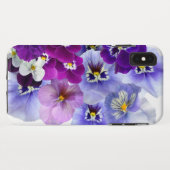 Paarse Pansies Bloemen Mobiele Telefoon Case Pansy (Achterkant (horizontaal))