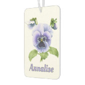 Paarse Pansies Botanische Kunst Gepersonaliseerd Luchtverfrisser (Links)