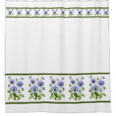 Paarse Pansies Douchegordijn (Voorkant)