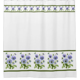 Paarse Pansies Douchegordijn