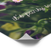 Paarse pansies en roze vergeet-me-nots poster (Hoek)