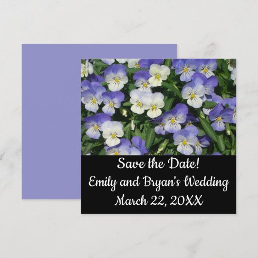 Paarse Pansies Garden Floral (Voorkant / Achterkant)