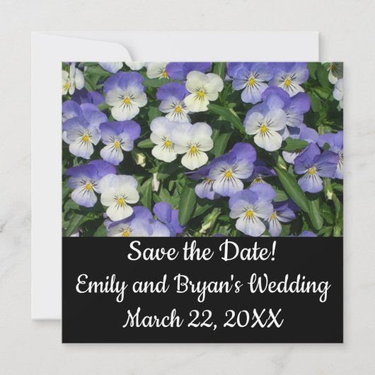 Paarse Pansies Garden Floral (Voorkant)