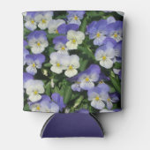 Paarse Pansies Garden Floral Blikjeskoeler (Voorkant)