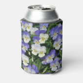 Paarse Pansies Garden Floral Blikjeskoeler (Blikje Achterkant)