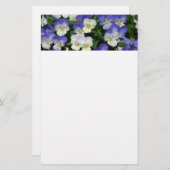 Paarse Pansies Garden Floral Briefpapier (Voorkant / Achterkant)