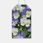 Paarse Pansies Garden Floral Cadeaulabel (Voorkant)