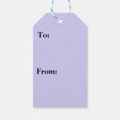 Paarse Pansies Garden Floral Cadeaulabel (Achterkant)
