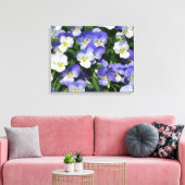 Paarse Pansies Garden Floral Canvas Afdruk (Insitu (Woonkamer))
