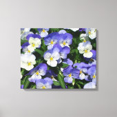 Paarse Pansies Garden Floral Canvas Afdruk (Voorkant)