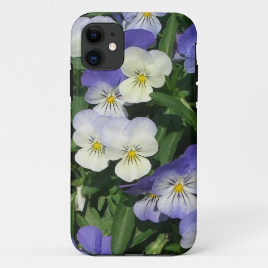 Paarse Pansies Garden Floral Case-Mate iPhone Case (Achterkant)