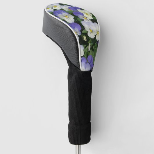 Paarse Pansies Garden Floral Golfheadcover (Schuin)