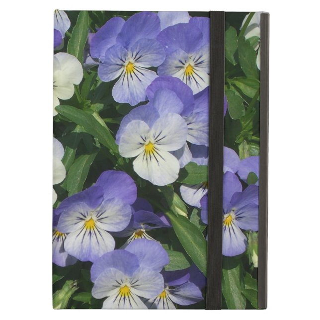 Paarse Pansies Garden Floral iPad Air Hoesje (Voorkant Gesloten)