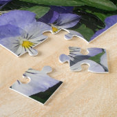 Paarse Pansies Garden Floral Legpuzzel (Zijkant)