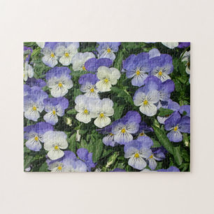 Paarse Pansies Garden Floral Legpuzzel