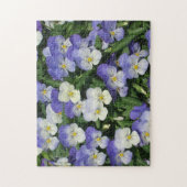 Paarse Pansies Garden Floral Legpuzzel (Verticaal)