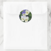 Paarse Pansies Garden Floral Ronde Sticker (Tas)