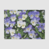 Paarse Pansies Garden Floral Tissuepapier (Voorkant)