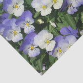 Paarse Pansies Garden Floral Tissuepapier (Detail)