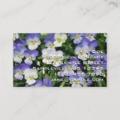 Paarse Pansies Garden Floral Visitekaartje (Voorkant)