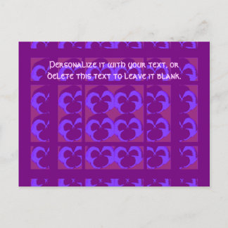 Paarse Pansies in rijen en kolommen Briefkaart