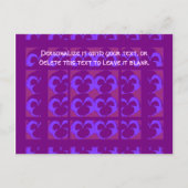 Paarse Pansies in rijen en kolommen Briefkaart (Voorkant)