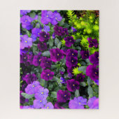 Paarse Pansies Jigzaag Puzzle Legpuzzel (Verticaal)