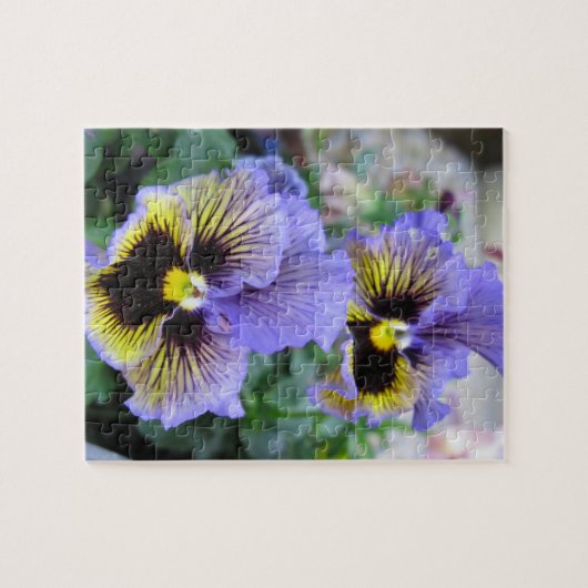 Paarse Pansies Legpuzzel (Horizontaal)