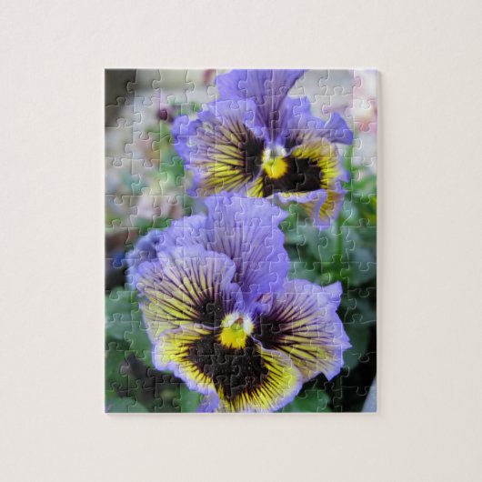 Paarse Pansies Legpuzzel (Verticaal)