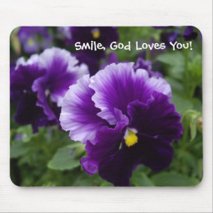Paarse Pansies Mousepad Muismat