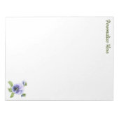 Paarse Pansies Notitieblok (Voorkant)