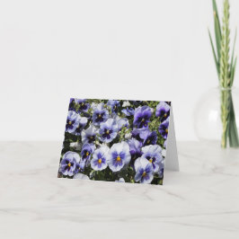 Paarse Pansies Notitiekaartje