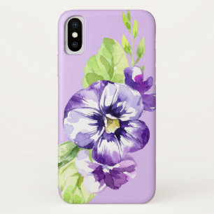 Paarse Pansies op lavenaarscel Case-Mate iPhone Case