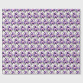Paarse Pansies Pansy Cadeaupapier (Vlak)