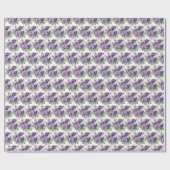 Paarse Pansies Pansy Cadeaupapier (Vlak)
