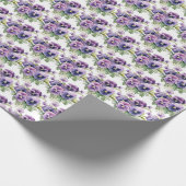 Paarse Pansies Pansy Cadeaupapier (Hoek)