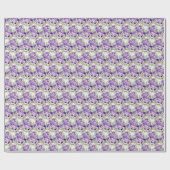 Paarse Pansies Pansy Cadeaupapier (Vlak)