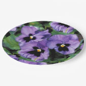 Paarse Pansies Papieren Bordje (Gekanteld)