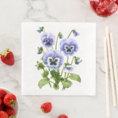 Paarse Pansies Servet (Insitu)