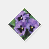 Paarse Pansies Servetten (Hoek)