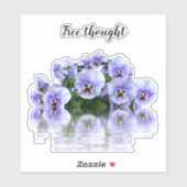 Paarse Pansies Sticker (Vel)