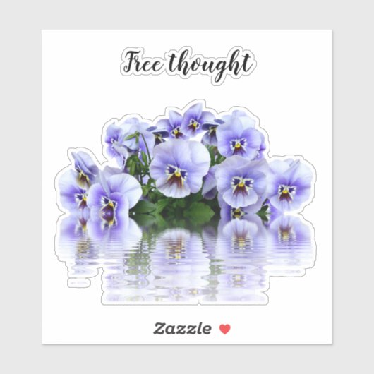 Paarse Pansies Sticker (Vel)