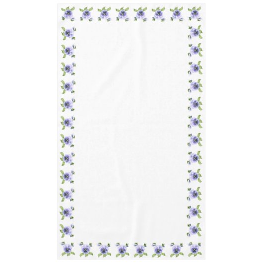 Paarse Pansies Tafelkleed (Voorkant)