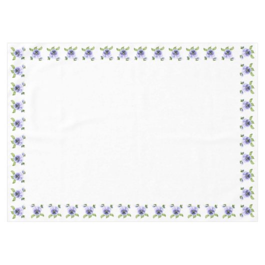 Paarse Pansies Tafelkleed (Voorkant (Horizontaal))