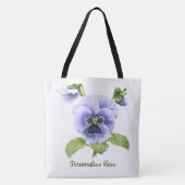 Paarse Pansies Tote Bag (Voorkant)
