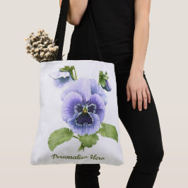 Paarse Pansies Tote Bag