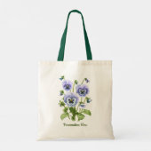 Paarse Pansies Tote Bag (Achterkant)