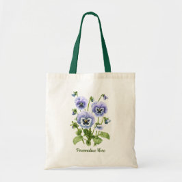 Paarse Pansies  Tote Bag